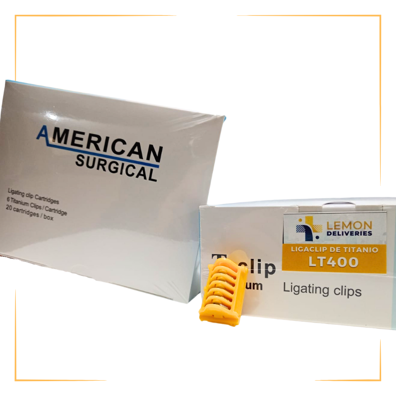 Ligaclip Genérico de Titanio LT400 (L) A.M.R.C.N Quality Surgical - 20 pzas