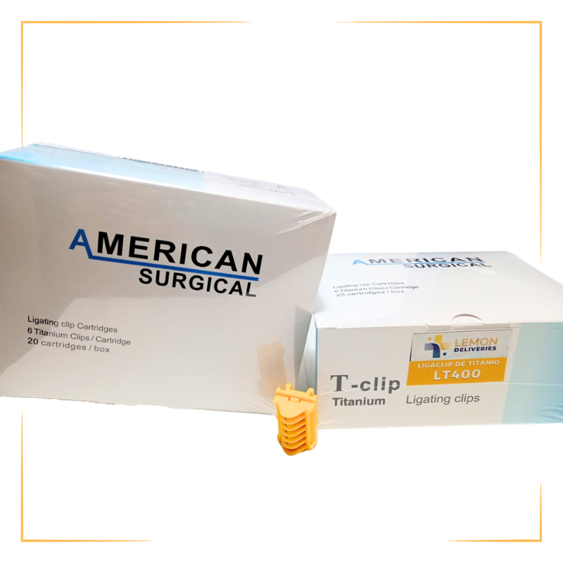Ligaclip Genérico de Titanio LT400 (L) A.M.R.C.N Quality Surgical - 20 pzas