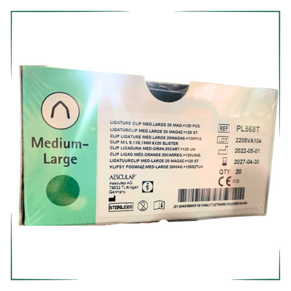 Caja Ligaclip de Titanio Aesculab B Brau Mediano