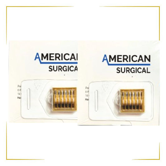 Caja Clip de Polimero Hem-o-lock XL Dorado,  American Surgical - 14 pzas